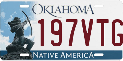 OK license plate 197VTG