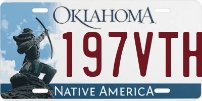 OK license plate 197VTH
