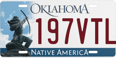 OK license plate 197VTL