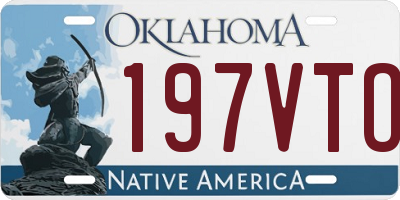 OK license plate 197VTO