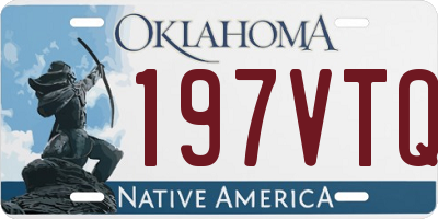 OK license plate 197VTQ