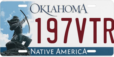 OK license plate 197VTR