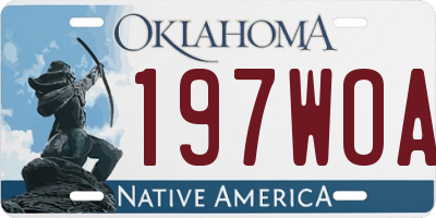OK license plate 197WOA