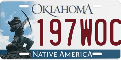 OK license plate 197WOC