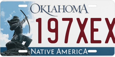 OK license plate 197XEX