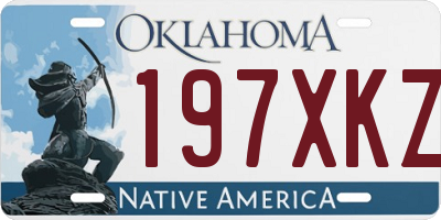 OK license plate 197XKZ