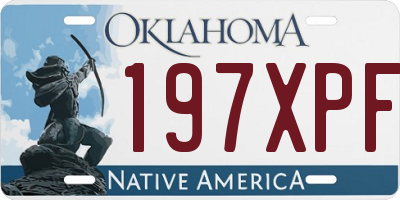 OK license plate 197XPF