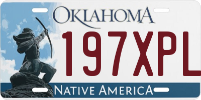 OK license plate 197XPL