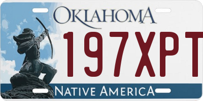 OK license plate 197XPT