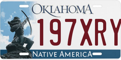 OK license plate 197XRY