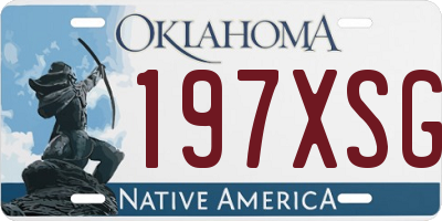 OK license plate 197XSG