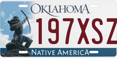 OK license plate 197XSZ