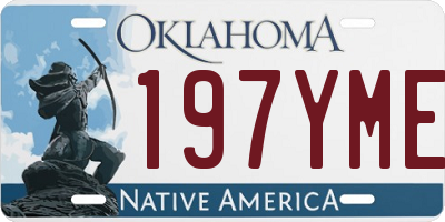 OK license plate 197YME