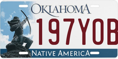 OK license plate 197YOB