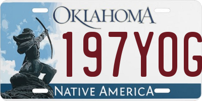 OK license plate 197YOG