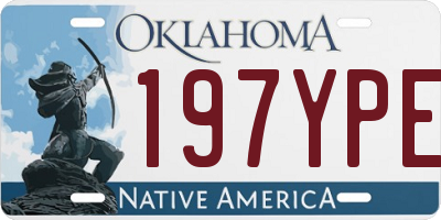 OK license plate 197YPE