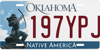 OK license plate 197YPJ