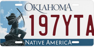 OK license plate 197YTA