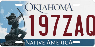 OK license plate 197ZAQ