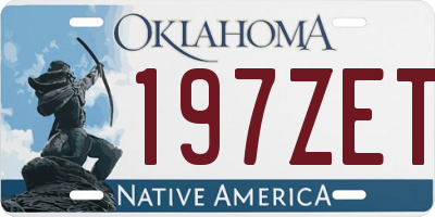 OK license plate 197ZET