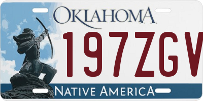 OK license plate 197ZGV