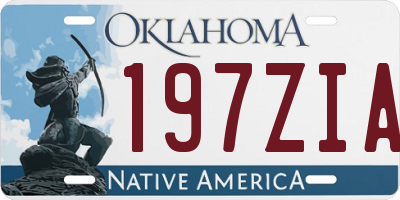 OK license plate 197ZIA