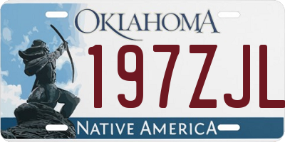 OK license plate 197ZJL