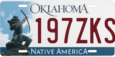OK license plate 197ZKS