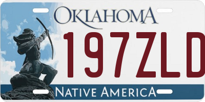 OK license plate 197ZLD