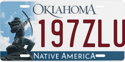 OK license plate 197ZLU