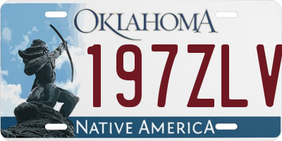 OK license plate 197ZLV
