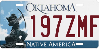 OK license plate 197ZMF