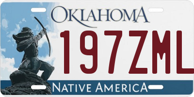 OK license plate 197ZML