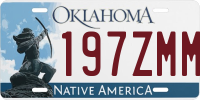 OK license plate 197ZMM