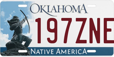 OK license plate 197ZNE