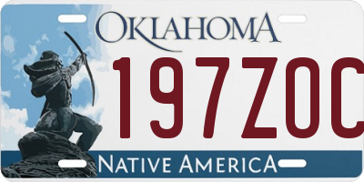 OK license plate 197ZOC