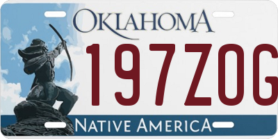 OK license plate 197ZOG
