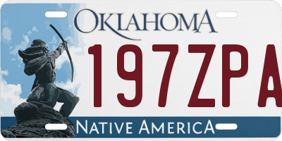 OK license plate 197ZPA