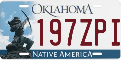 OK license plate 197ZPI