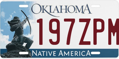 OK license plate 197ZPM