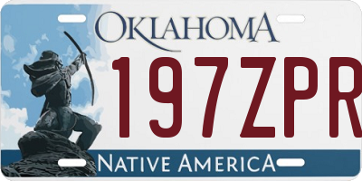 OK license plate 197ZPR