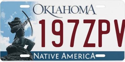 OK license plate 197ZPV