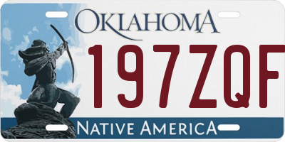 OK license plate 197ZQF
