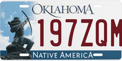 OK license plate 197ZQM