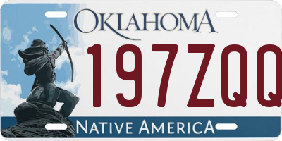 OK license plate 197ZQQ