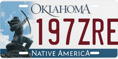OK license plate 197ZRE