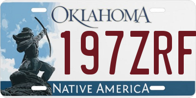 OK license plate 197ZRF