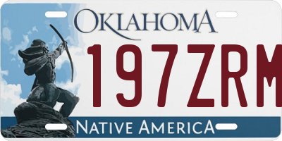 OK license plate 197ZRM