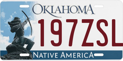 OK license plate 197ZSL