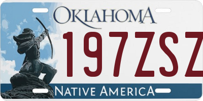 OK license plate 197ZSZ